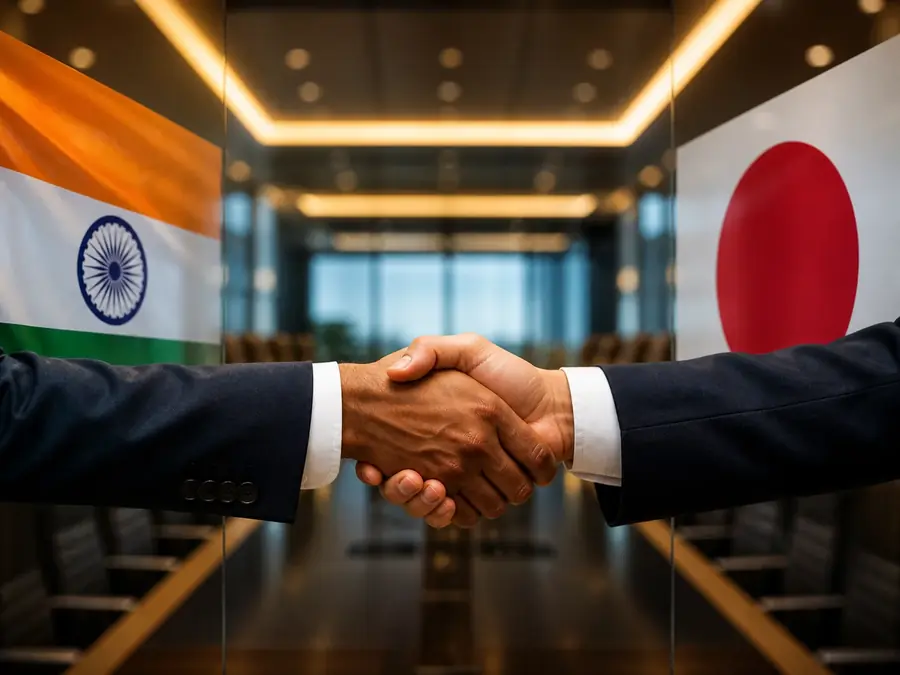 Indian skilled worker operating precision CNC machinery in a Japanese manufacturing facility