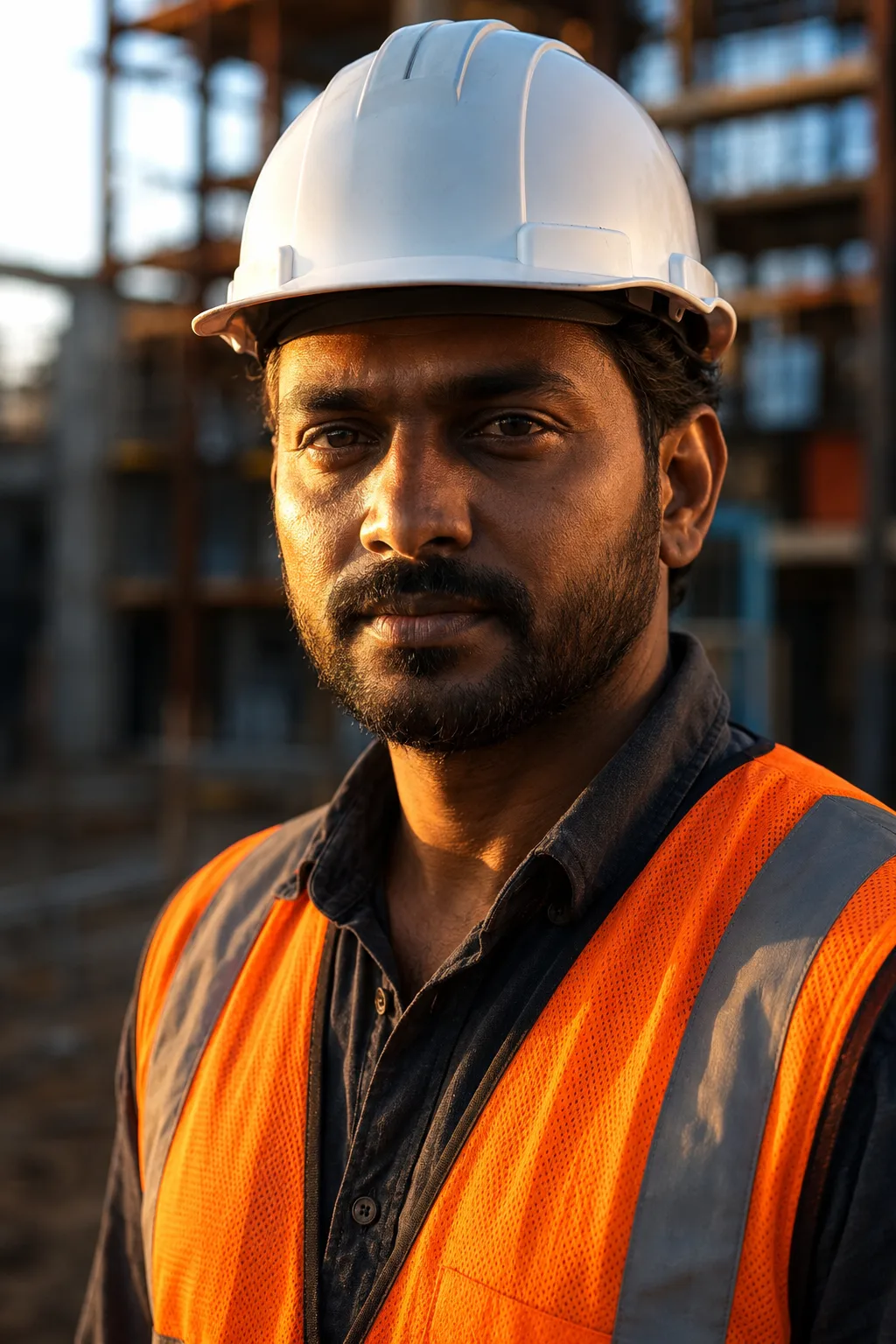 Indian construction workers on an overseas project site deployed by Manpower First